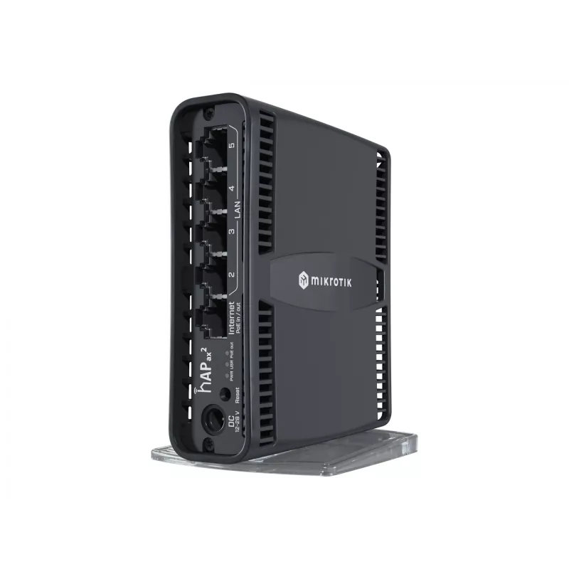 Mikrotik hAP ax2 traadita ruuter Gigabit Ethernet kaheribaline (2,4 GHz / 5 GHz) Must
