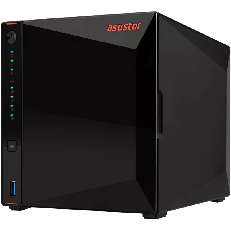 ASUSTOR Nimbustor 4 AS5304T - NAS-server - 4 pesa - SATA 6Gb/s - RAID 0, 1, 5, 6, 10, JBOD - RAM 4GB - 2,5 Gigabit Ethernet - iSCSI tugi (90-AS5304T00-MD30)