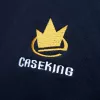 Caseking kapuutsiga lukuga dressipluus tumesinine suurus S