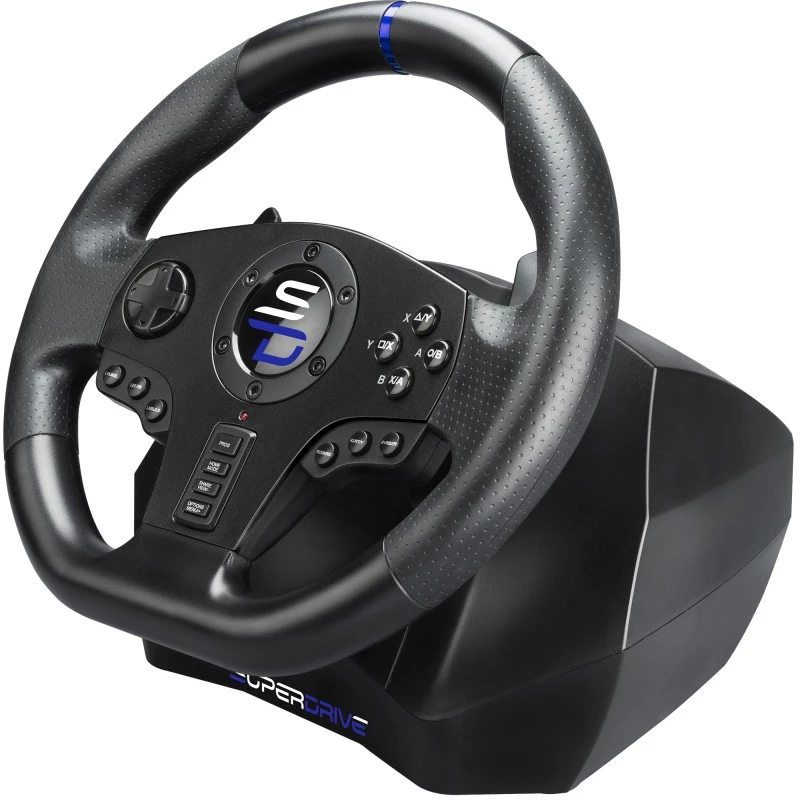 Rool + Pedaalid Subsonic SV750 Must 270° Pöörlemine USB