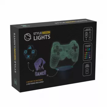 Laua-LED-lamp MANTA SNL122RGB RGB 3D-valgusdekoor, värvivahetusega RGB, USB-toide