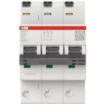 ABB kaitselüliti SX203-B20 Flexline B-Char.6kA 20A 3P (2CDS253003R0205)