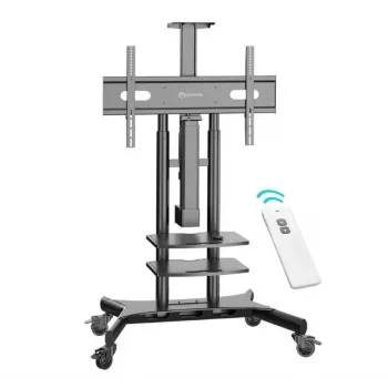 Motoriseeritud mobiilne telerialus ONKRON TS1881E-B 50–86-tollistele teleritele, must, elektriline tõstuk, VESA-kinnitus
