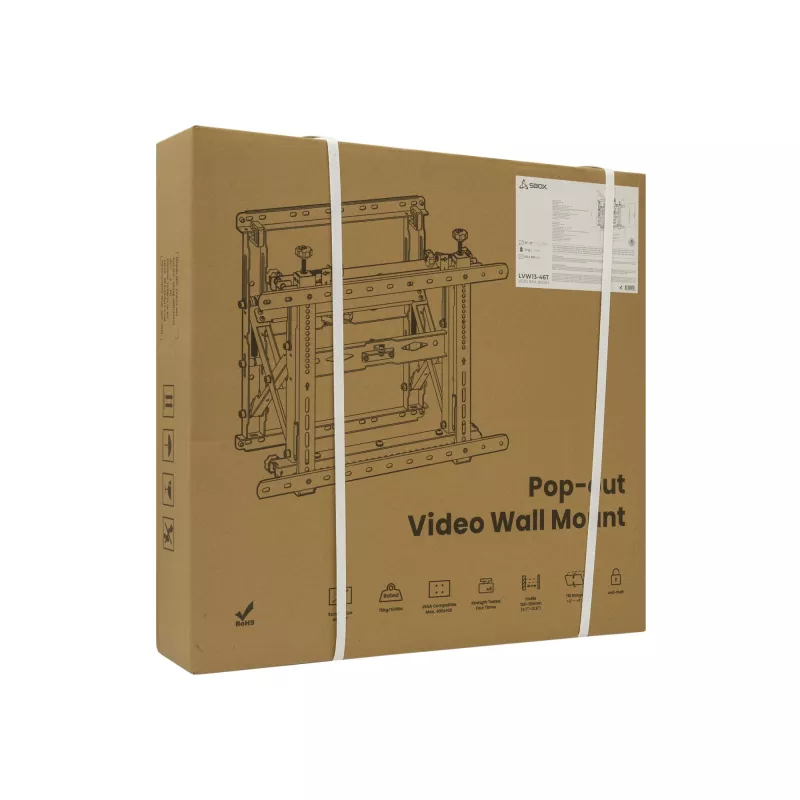 TV-seinakinnitus SBOX LVW13-46T 45–70-tollistele teleritele, VESA kuni 600x400