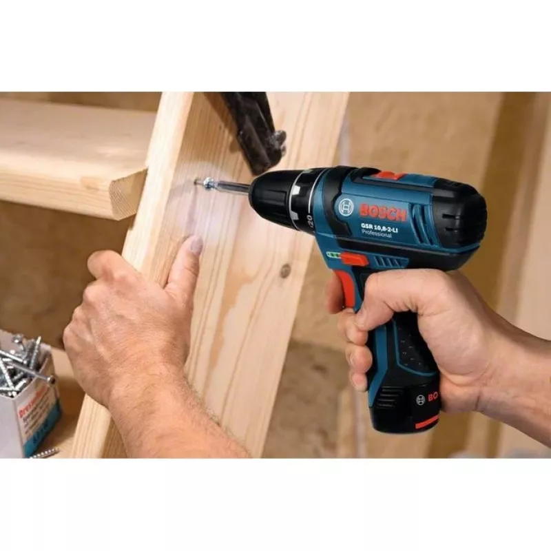 Bosch GSR 10,8-2-LI Professional Keyless Must, Blue, Red