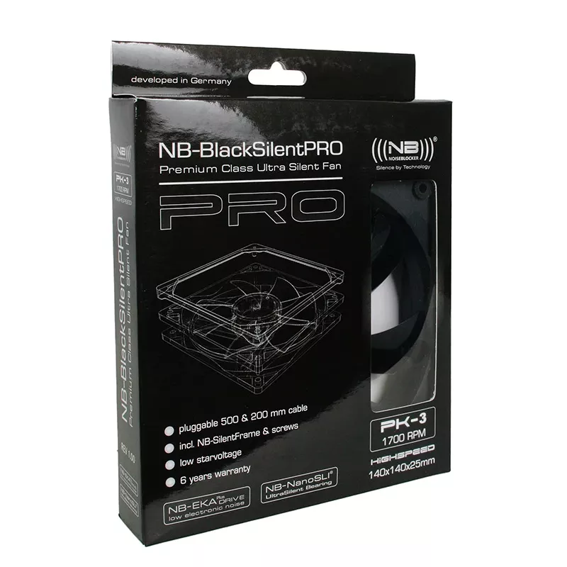 Fan Noiseblocker BlackSilentPro PK3 14 cm must