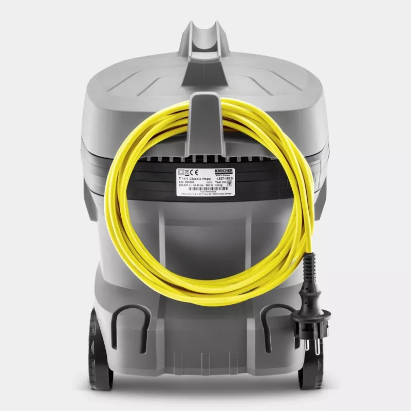 Trummel tolmuimeja Karcher AG T 11/1 Classic — kuivtolmuimeja, 11 L tolmumahutavus, 850 W, 23,5 kPa, 2 m voolik, teleskooptoru