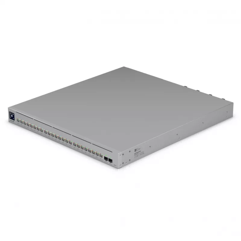 Võrgulüliti Ubiquiti UniFi ECS-24-POE — hallatav L2/L3, 24× 10G RJ-45, PoE, 1U, hall