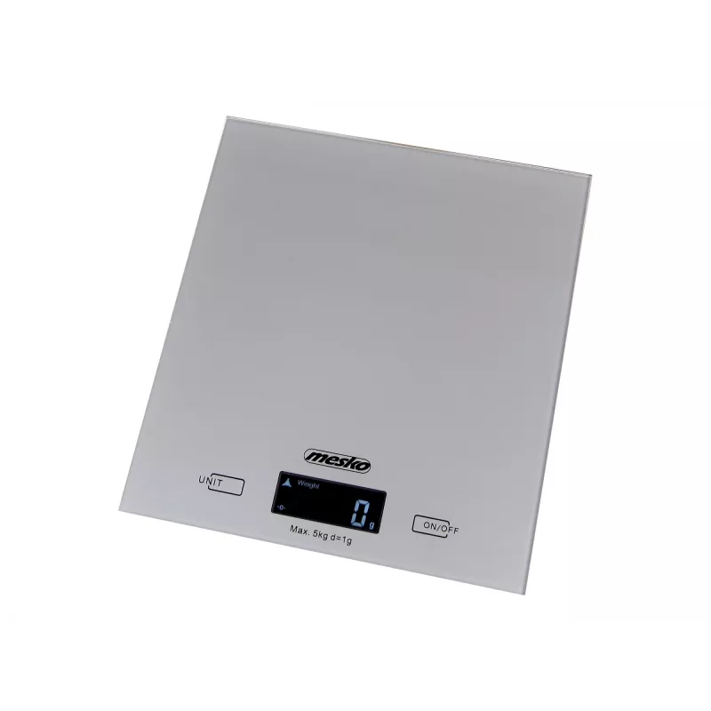 Mesko | Köögikaal | MS 3145 | Maksimaalne kaal (mahutavus) 5 kg | Jaotustäpsus 1 g | Ekraani tüüp LCD | Hõbedane