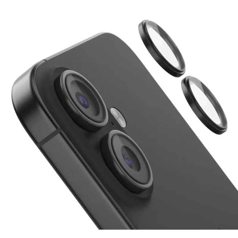 Kaamera läätse karastatud klaasist kaitse Belkin OVA181HQBK iPhone 16 / 16 Plus jaoks, 2 tk