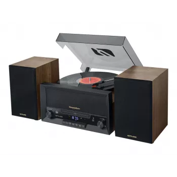 Kodune helisüsteem muse MT-120 MB — 20 W RMS, 2-suunalised kõlarid, AC 100–240 V 50/60 Hz, must/läbipaistev/puit