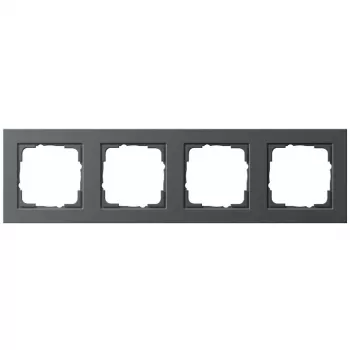 Lüliti/pistikupesa kate GIRA E2 Antratsiit, termoplast, kruvivaba, 80,8×294,7×9,3 mm