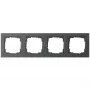 Lüliti/pistikupesa kate GIRA E2 Antratsiit, termoplast, kruvivaba, 80,8×294,7×9,3 mm