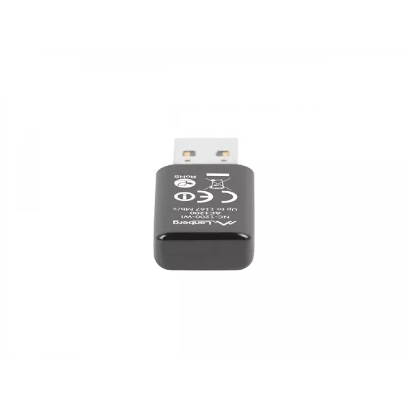 Traadita USB võrguadapter LANBERG NC-1200-WI, WLAN USB 2.0, 2x sisemist antenni 2 dBi, kuni 5000 Mbit/s