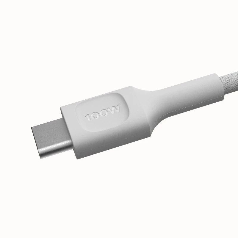 Kaabel USB-C-USB-C PowerStream 100W punutud 1,2m valge