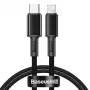 Baseus High Density põimitud kaabel USB-C kuni Lightning, PD, 20W, 1m (must)