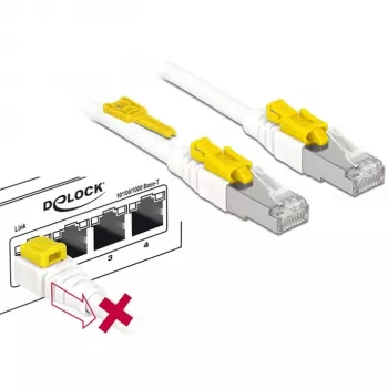 Võrgukaabel DeLOCK 85330 RJ-45 Cat6a 0,5 m valge
