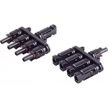 shiverpeaks ®-PV4 T-adapteri komplekt, 4/1, IP68, 1,5 kV, must (BS02-21014)