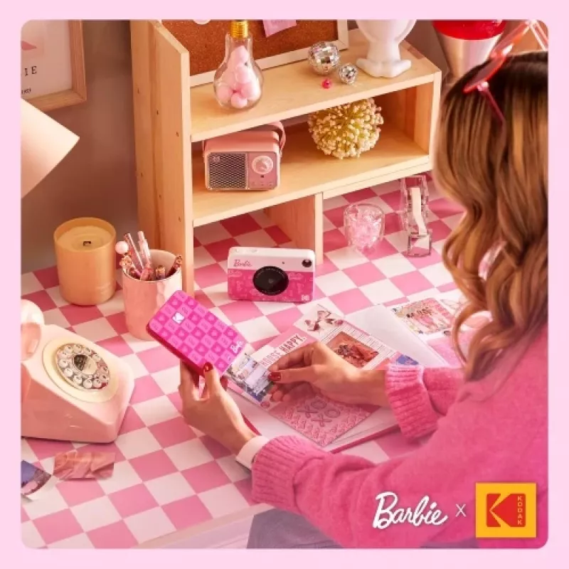 Barbie x Kodak STEP Slim Instant Mobile Photo Printer Värviline ZINK 2x3'' 1ppm, Bluetooth, Roosa