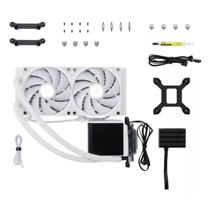 TRYX PANORAMA ARGB 240 protsessori vedelikjahutuskomplekt 12 cm valge 1 tk