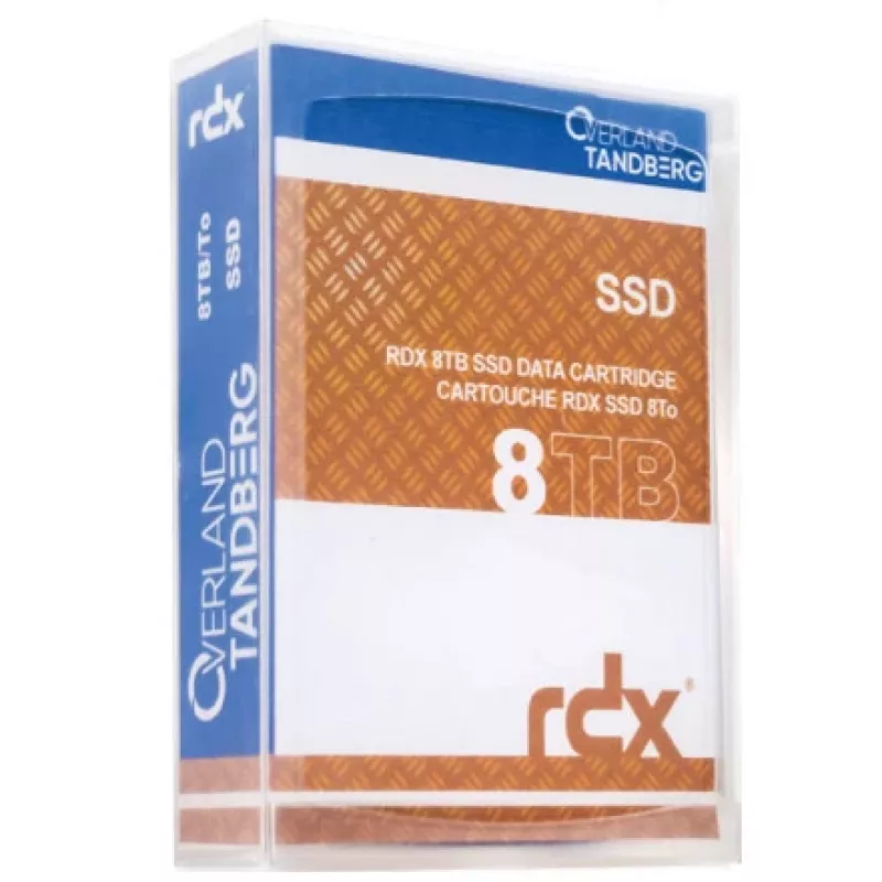 RDX-kassett Overland-Tandberg 8 TB SSD, RDX-andmekandja, 87×119×23 mm, must