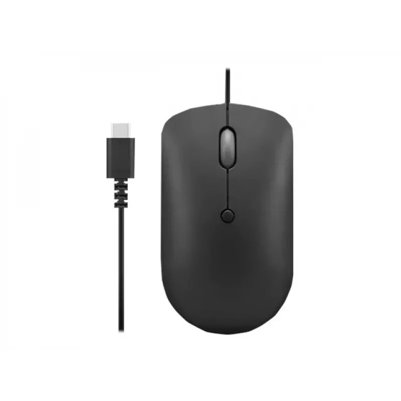 Juhtmega optiline hiir Lenovo GY51D20875 USB USB-C, mõlemakäeline, 2400 DPI, 4 nuppu, must
