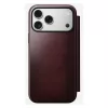 Mobiiltelefoni ümbris Nomad Modern Leather Folio iPhone 17 Pro Max jaoks — nahk, TPU, PC, alumiinium, Burgundia, 16 cm (6,3 tolli)