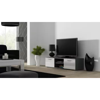Cama TV-alus SOHO 140 hall/valge läikiv