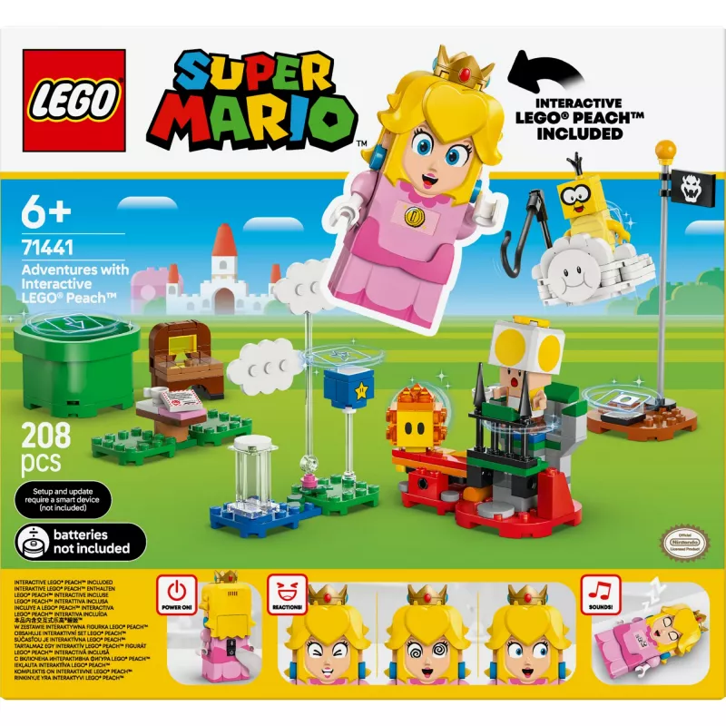 LEGO 71441 Super Mario interaktiivne LEGO Peach kujukese komplekt, ühildub LEGO süsteemiga