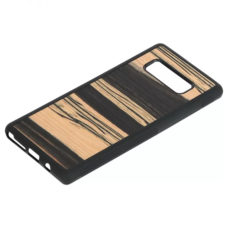 Nutitelefoniümbris man and wood Samsung Galaxy Note 8 jaoks — valge eebenipuu must viimistlus