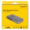 SSD-korpus DELOCK 42025 1 × M.2 jaoks (PCIe, USB4 Gen4, USB-C) Hall, alumiinium