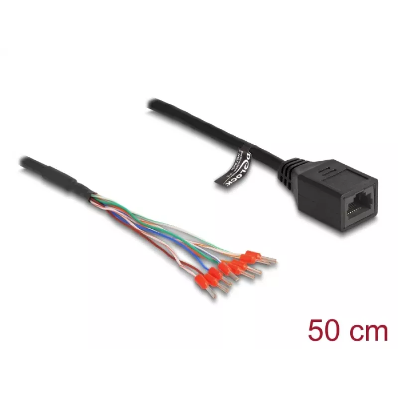 DeLOCK võrgukaabel 88005 RJ45 Cat.5e 0,5 m Must