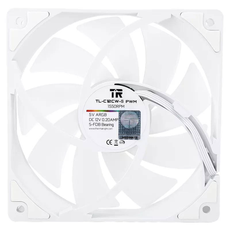 Thermalright TL-C12CW-S X3 120mm PWM ARGB korpuse ventilaatorid - Valge