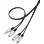 SpeaKa Professional SP-7870144 RCA Audio ühenduskaabel [2x RCA-pistik - 2x RCA-pistik] 1,00 m Must SuperSoft-mantliga, kullatud pistikukontaktid (SP-7870144)