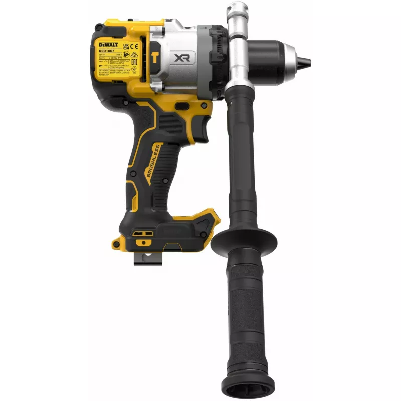 Juhtmeta puur DeWALT DCD1007NT-XJ, 18 V harjadeta, 3-käiguline, 2250 RPM, võtmeta padrun (1,5–13 mm), 1,85 kg
