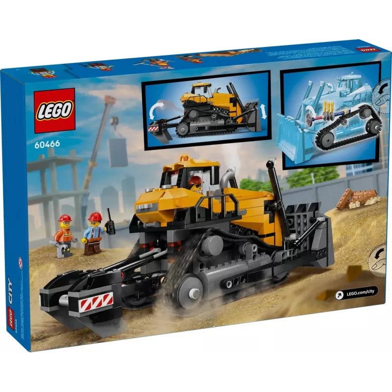 Toy konstruktsioonibuldooser LEGO 60466, City seeria, 682 tk, 3 minifiguuri, soovitatav vanus 8+, mõõtmed 120×240×130 mm