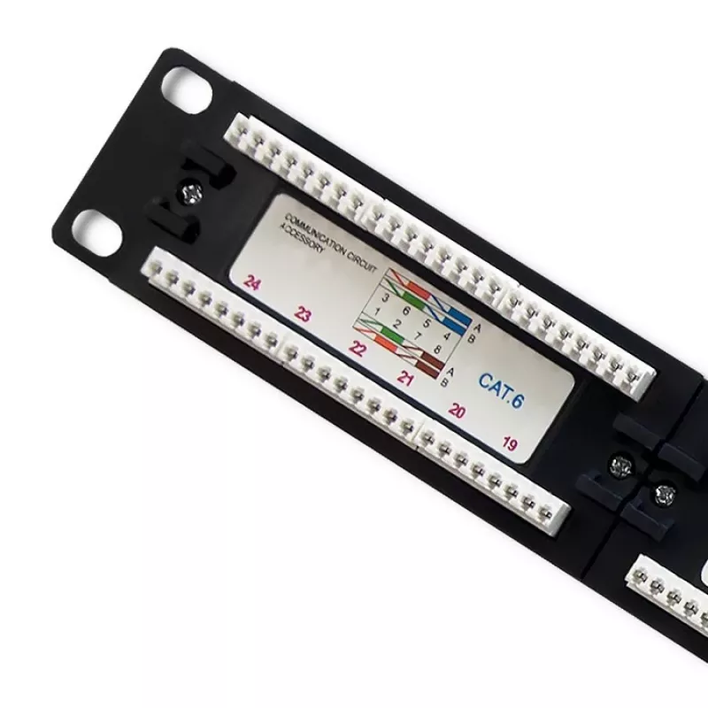 Paigalduspaneel RACK 24 porti, kat.6 UTP