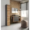 Vannitoa panipaik top e shop S33 — eraldiseisev, tammepuust raam, antratsiit/Artisan viimistlus, 6 riiulit
