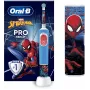Oral-B Vitality PRO Kids Spiderman | Elektriline hambahari koos reisikotiga | Laetav | Lastele | Sinine | Kaasasolevate harjapeade arv 1 | Hambapesurežiimide arv