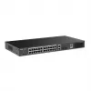 Hallatav kommutaator RUIJIE RG-ES228GS-P — 26x Gigabit RJ-45, 24x PoE porti, 370W PoE eelarve, 2x SFP, metallist riiulipaigaldus