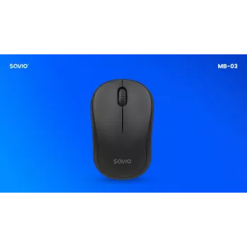 Juhtmevaba hiir SAVIO MB-03, Bluetooth liides, 1000 DPI, AA aku, 99×60×39 mm, 51 g, vastuvõtja kaasas
