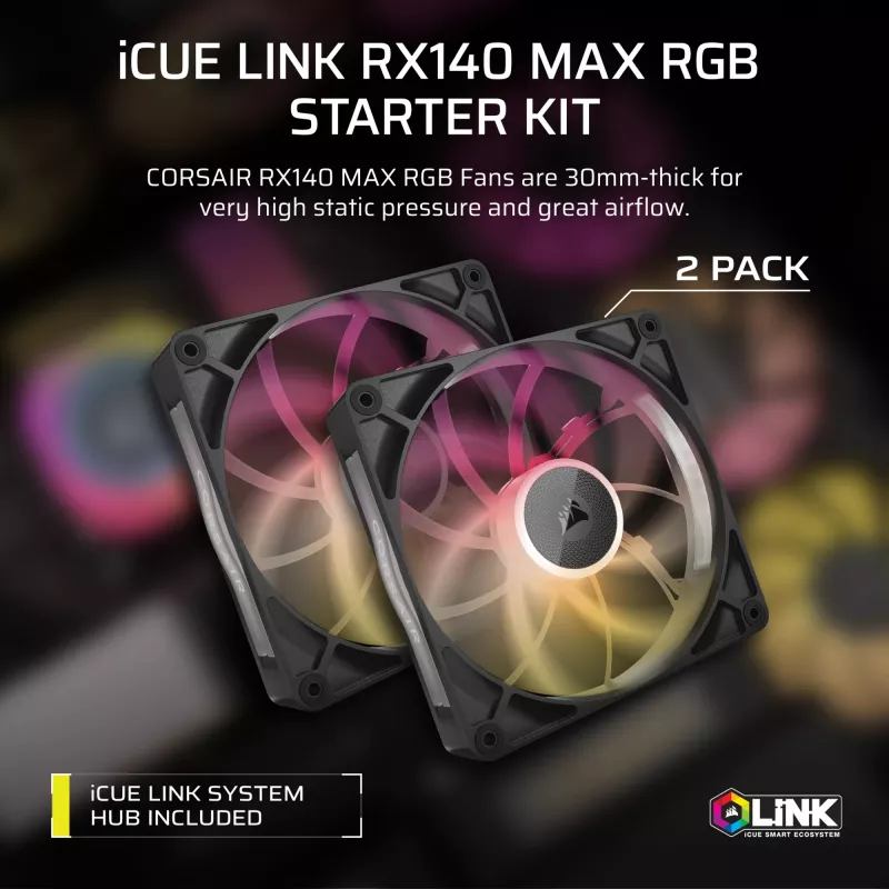 Ventilaator Corsair iCUE LINK RX140 MAX RGB