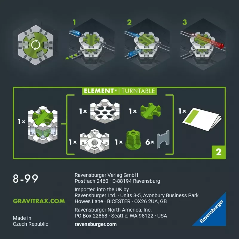 Ravensburger GraviTrax PRO Element pöördlaud mängumarmorkuulide rada (22433)