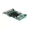 DELOCK PCI Express x4 Gigabit LAN 4xRJ45 PoE+ võrgukaart