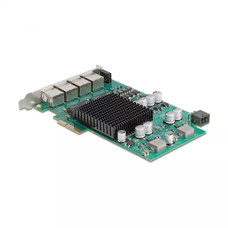 DELOCK PCI Express x4 Gigabit LAN 4xRJ45 PoE+ võrgukaart