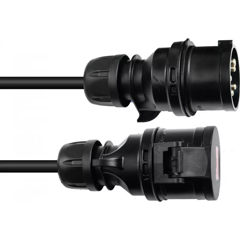 Pikenduskaabel PSSO 16A CEE 5x2,5 mm² 5 m Must Edition
