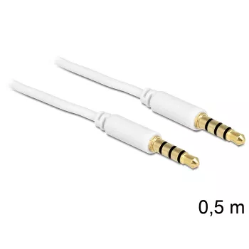 3,5 mm helikaabel DeLOCK 83439 0,5 m valge