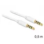 3,5 mm helikaabel DeLOCK 83439 0,5 m valge