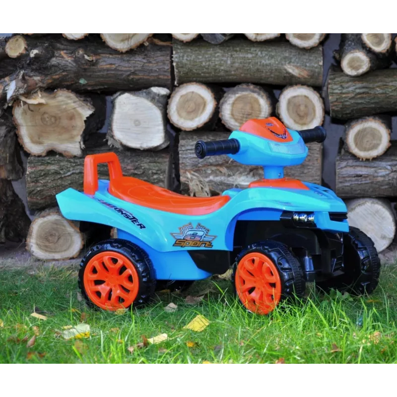 Sõiduk-mänguasi milly mally Ride-on Monster Navy — laste istu-ja-sõida sõiduk, madal istmekõrgus