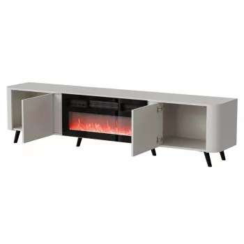 TV-kapp Cama Meble Volare 200 x 39 x 49 cm kašmiir elektrilise kaminaga